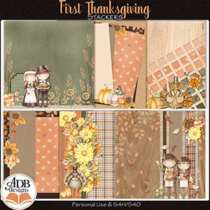 First Thanksgiving Stacked Papers by ADB Designs