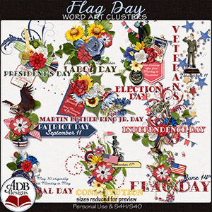 Flag Day Word Art by ADB Designs