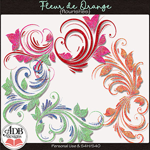 Fleur de Orange Flourishes by ADB Designs