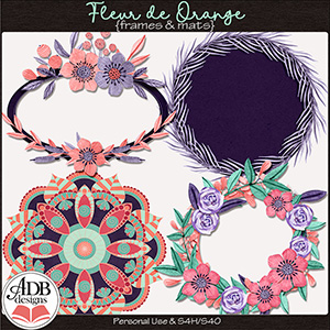 Fleur de Orange Frames and Mats by ADB Designs