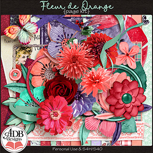 Fleur de Orange Page Kit by ADB Designs