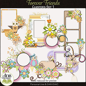 Forever Friends Clusters Set 1 by ADB Designs