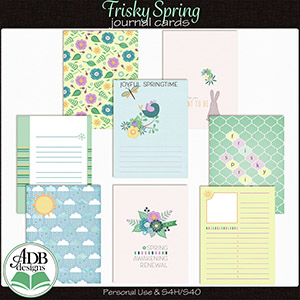 Frisky Spring Journal Cards by ADB Designs