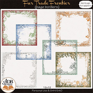 Fur Trade Frontier Page Borders by ADB Designs