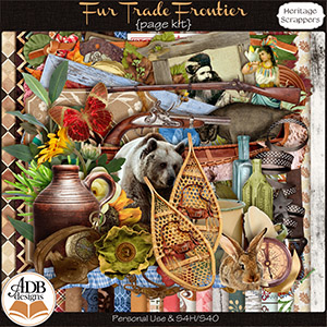 Fur Trade Frontier Page Kit by ADB Designs