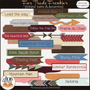 Fur Trade Frontier Word Art by ADB Designs