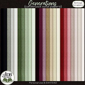 Generations Solid Papers by ADB Designs