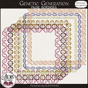 Genetic Generation Page Borders by ADB Designs