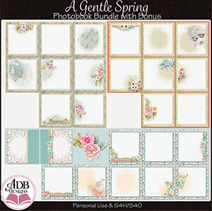 A Gentle Spring Photobook Stacked Papers Bundle by ADB Designs