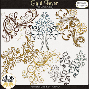 Gold Fever Heritage Flourishes by ADB Designs