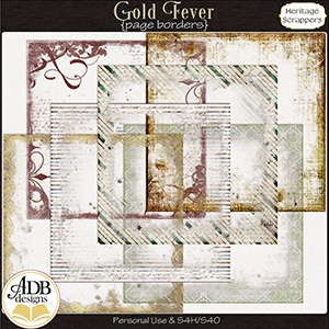 Gold Fever Heritage Page Borders by ADB Designs