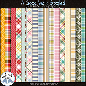 A Good Walk Spoiled Plaid & More Papers by ADB Designs