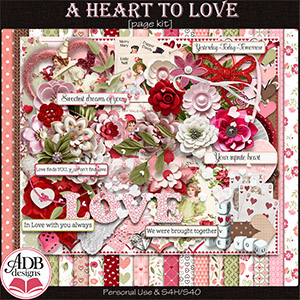 A Heart to Love Page Kit by ADB Designs