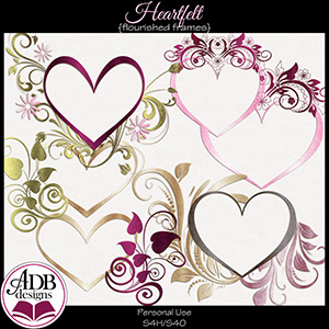 Heartfelt Flourished Frames by ADB Designs