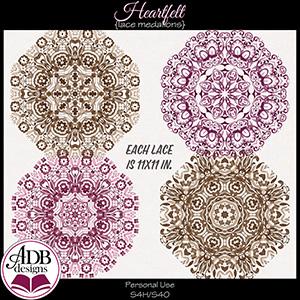 Heartfelt Lace Medallions by ADB Designs