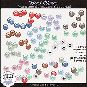 Heritage Resource Bead Alphas by ADB Designs