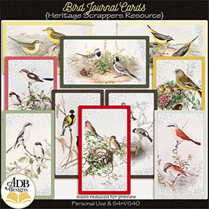 Heritage Resource Bird Journal Cards by ADB Designs