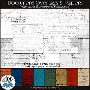 Heritage Resource Document Overlays & Papers Vol 01 by ADB Designs