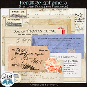 Heritage Resource Heritage Ephemera Vol 01 by ADB Designs