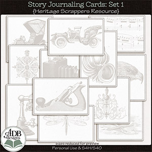 Heritage Resource Story Journaling Cards Set 01 by ADB Designs