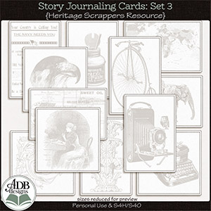 Heritage Resource Story Journaling Cards Set 03 by ADB Designs