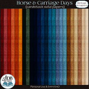 Horse & Carriage Days Solid Papers by ADB Designs