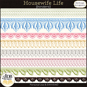 Housewife Life Borders by ADB Designs