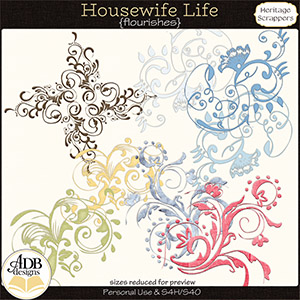 Housewife Life Flourishes by ADB Designs