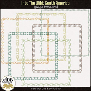 Into The Wild South America Page Borders by ADB Designs