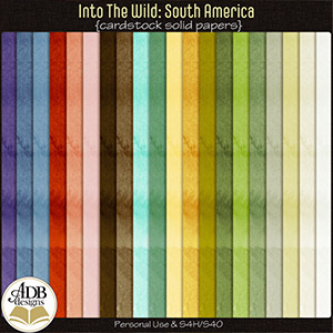 Into The Wild South America Solid Papers by ADB Designs