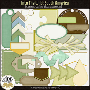 Into The Wild South America Tags by ADB Designs