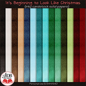 It's Beginning ... Christmas Solid Papers by ADB Designs