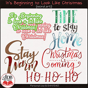 It's Beginning ... Christmas Word Art by ADB Designs