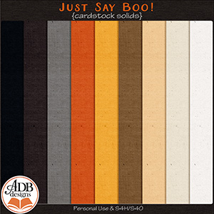 Just Say Boo! Cardstock Solids by ADB Designs