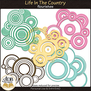 Life In The Country Flourishes by ADB Designs