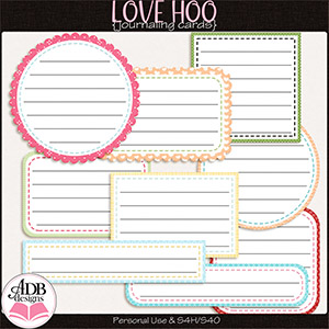 Love Hoo Journal Cards by ADB Designs