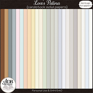 Love's Patina Solid Papers by ADB Designs