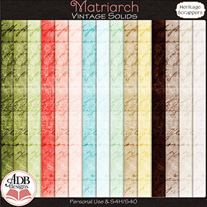 Matriarch Vintage Solid Papers by ADB Designs