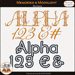 Memories & Moonlight Alphas by ADB Designs