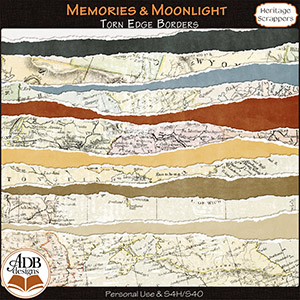 Memories & Moonlight Torn-Edge Borders by ADB Designs