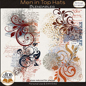 Men in Top Hats Blendables by ADB Designs