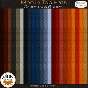 Men in Top Hats Solid Papers by ADB Designs