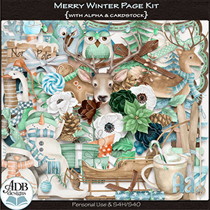 Merry Winter Page Kit Plus by ADB Designs