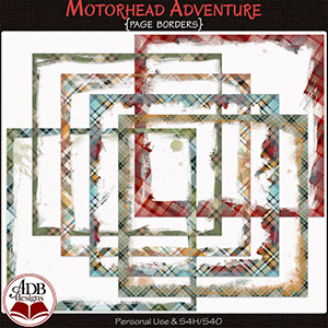 A Motorhead Adventure Page Borders by ADB Designs