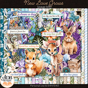 New Love Grows Page Kit by ADB Designs