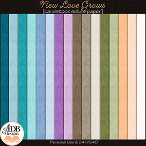 New Love Grows Solid Papers by ADB Designs