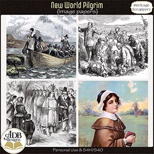 New World Pilgrim Specialty Papers by ADB Designs