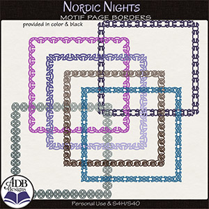 Nordic Nights Page Borders by ADB Designs