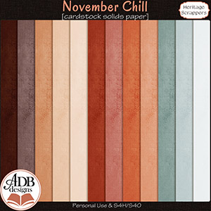 November Chill Solid Papers by ADB Designs