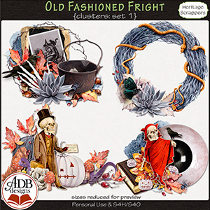 Old Fashioned Fright Heritage Clusters Set 1 by ADB Designs